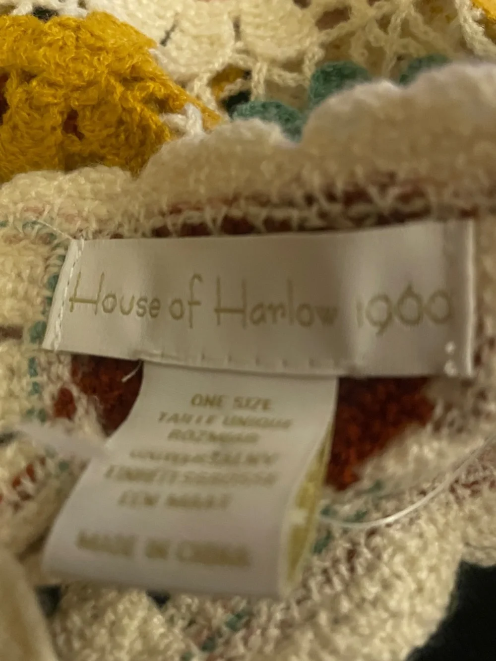 House of Harlow Crochet fringed crop sweater. - Picture 2 of 6